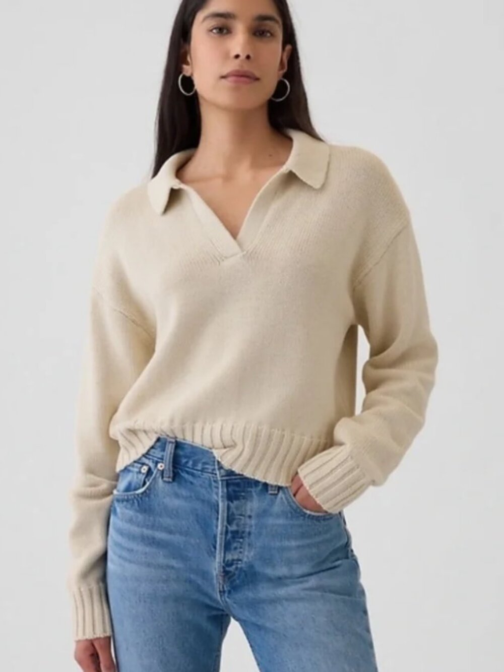 Gap Shrunken Polo Sweater